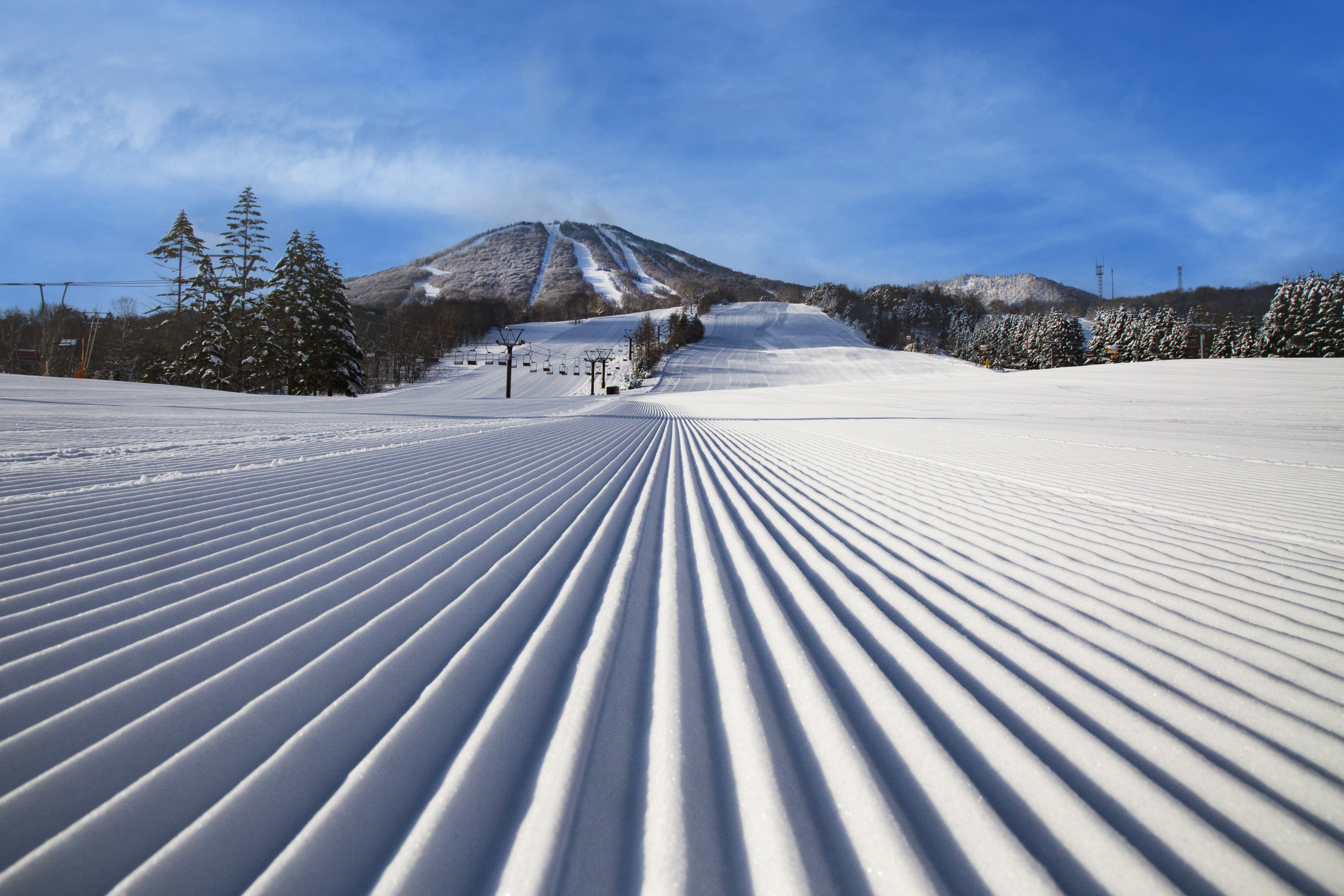Snow activities at Appi Kogen with guests enjoying the winter landscape